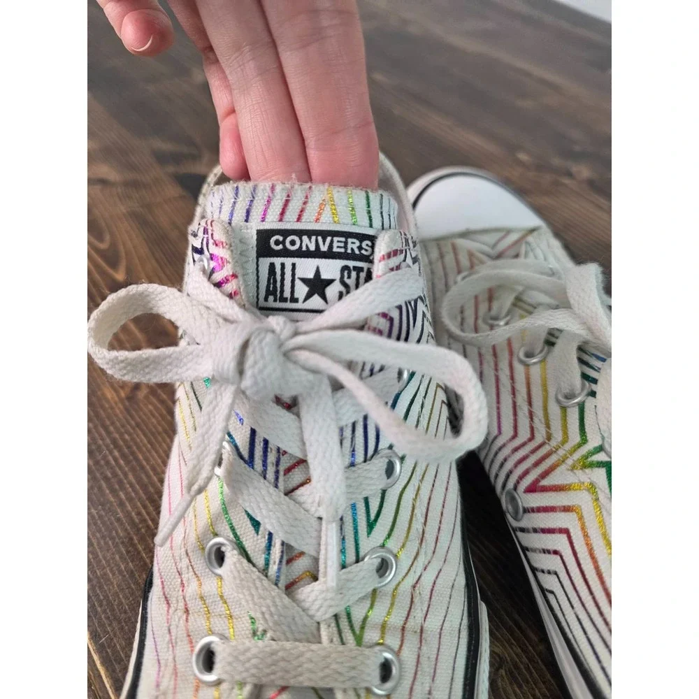 Converse All Star Youth Sneakers Size 3 EU 35 White Canvas‎ Casual Kids Shoes